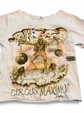 Travis Scott White Circus Maximus Graphic‎ Short Sleeve Tee